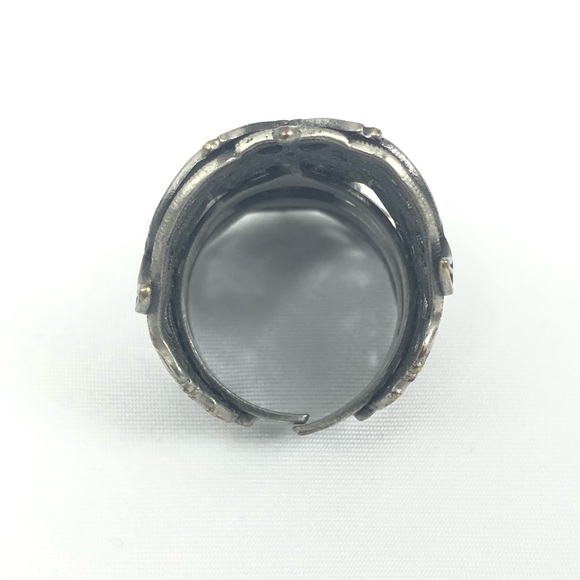 See new listing FolkloricFloralCocktailRingFiligre - Picture 6 of 8